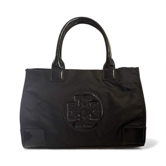 Tory Burch Handbags - Tory Burch Black Nylon and Patten Leather Bag